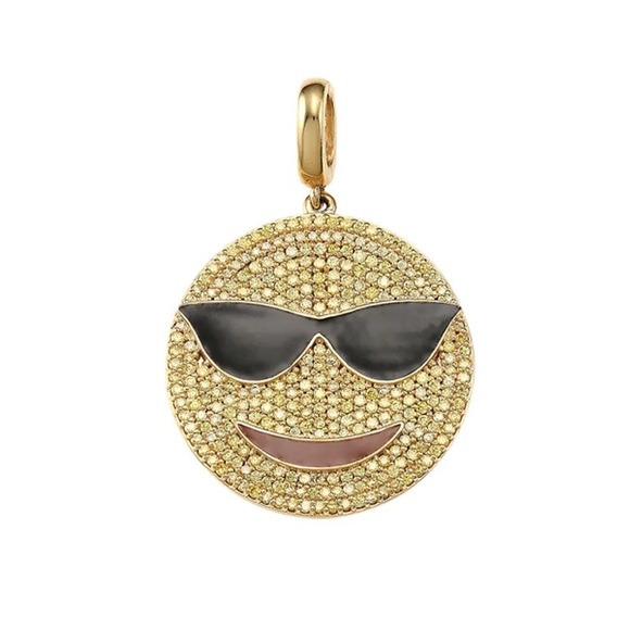 Judith Leiber 14k goldplated sterling silver daddy emoji charm